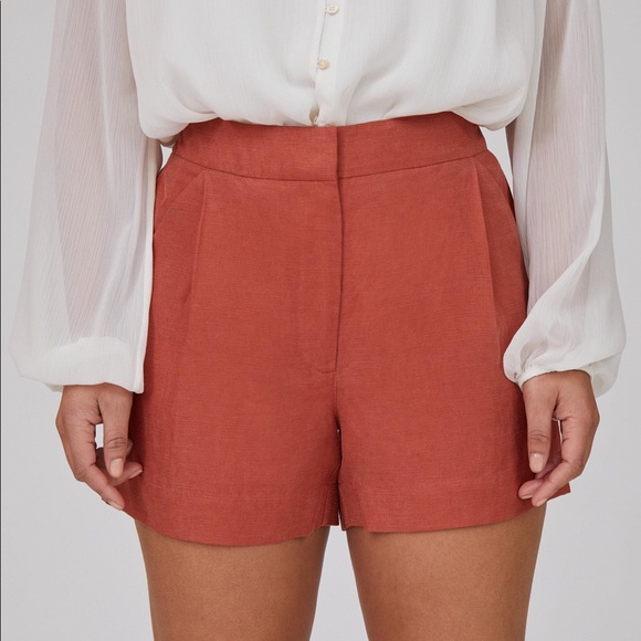 Aritzia Wilfred Fable 3” Linen Shorts - Moroccan Spice - Picture 3 of 5